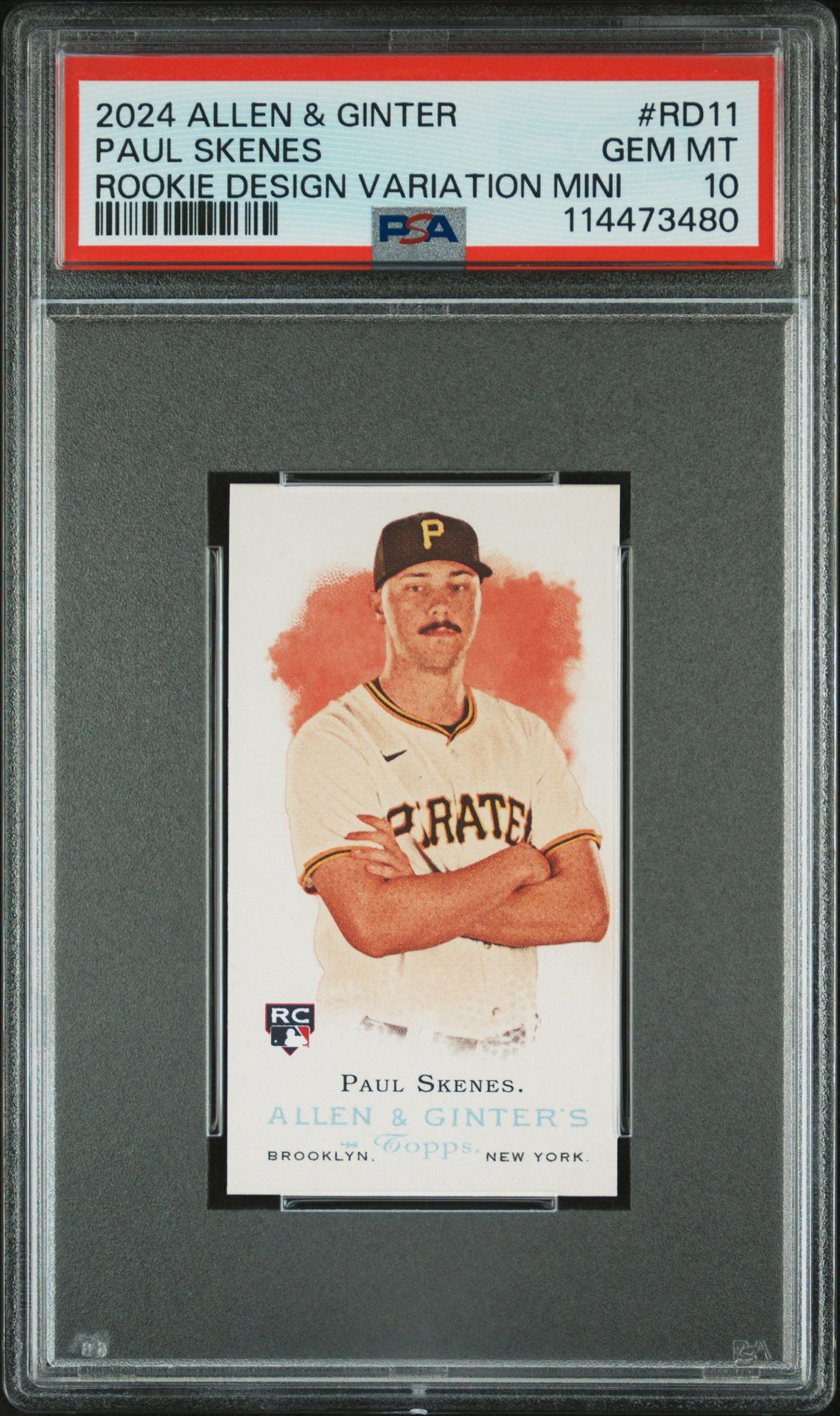 2024 Topps TOPPS ALLEN & GINTER ROOKIE DESIGN VARIATIONS MINI #RD11 Paul Skenes front
