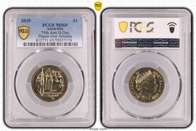 2019 $1 75th Ann D-Day Planes over Armada MS65