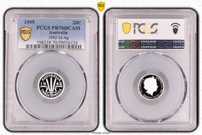 1999 20C 1942 3d Ag PR70DCAM