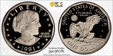 1981-S SBA$1 Type 2 PR69DCAM