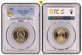 1986 $1 Peace MS67