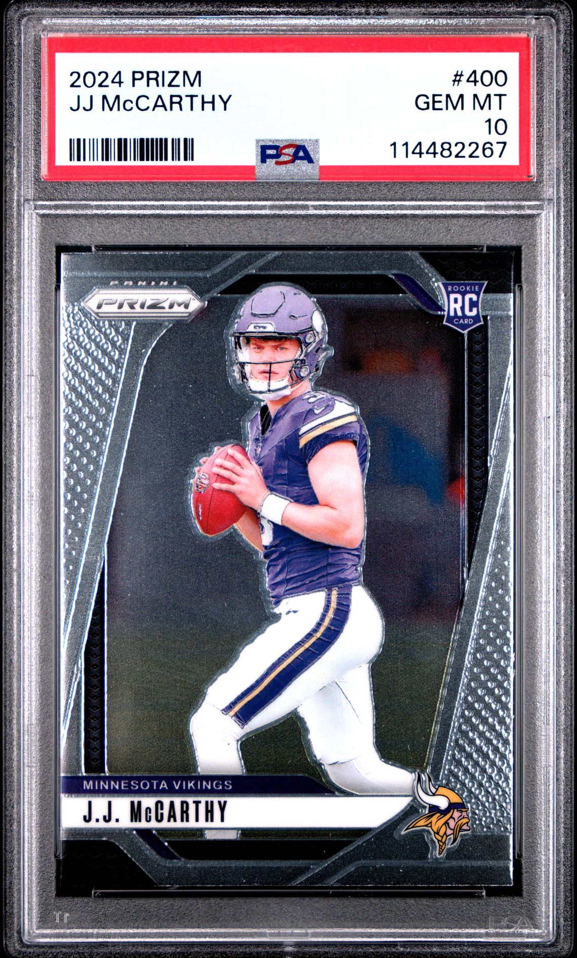 2024 Panini Prizm Jj Mccarthy #400 Gem Mt 10 front