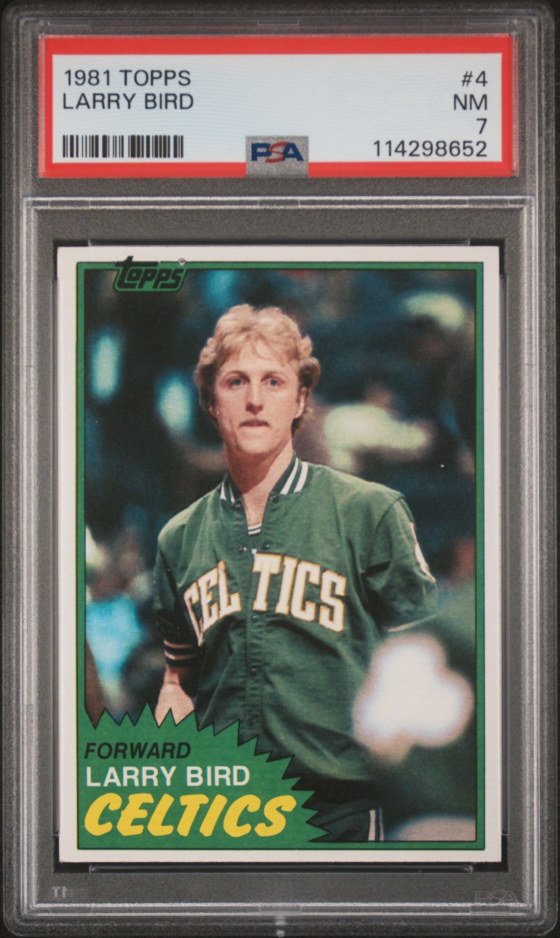 1981 Topps Larry Bird #4 Nm 7 front
