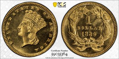 1889 G$1 MS65