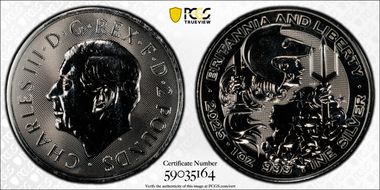 2025 £2 Britannia & Liberty Ag MS67