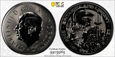 2025 £2 Britannia & Liberty Ag MS69