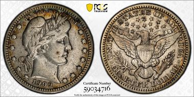 1909-O 25C N1