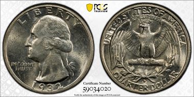 1932-D 25C AU58