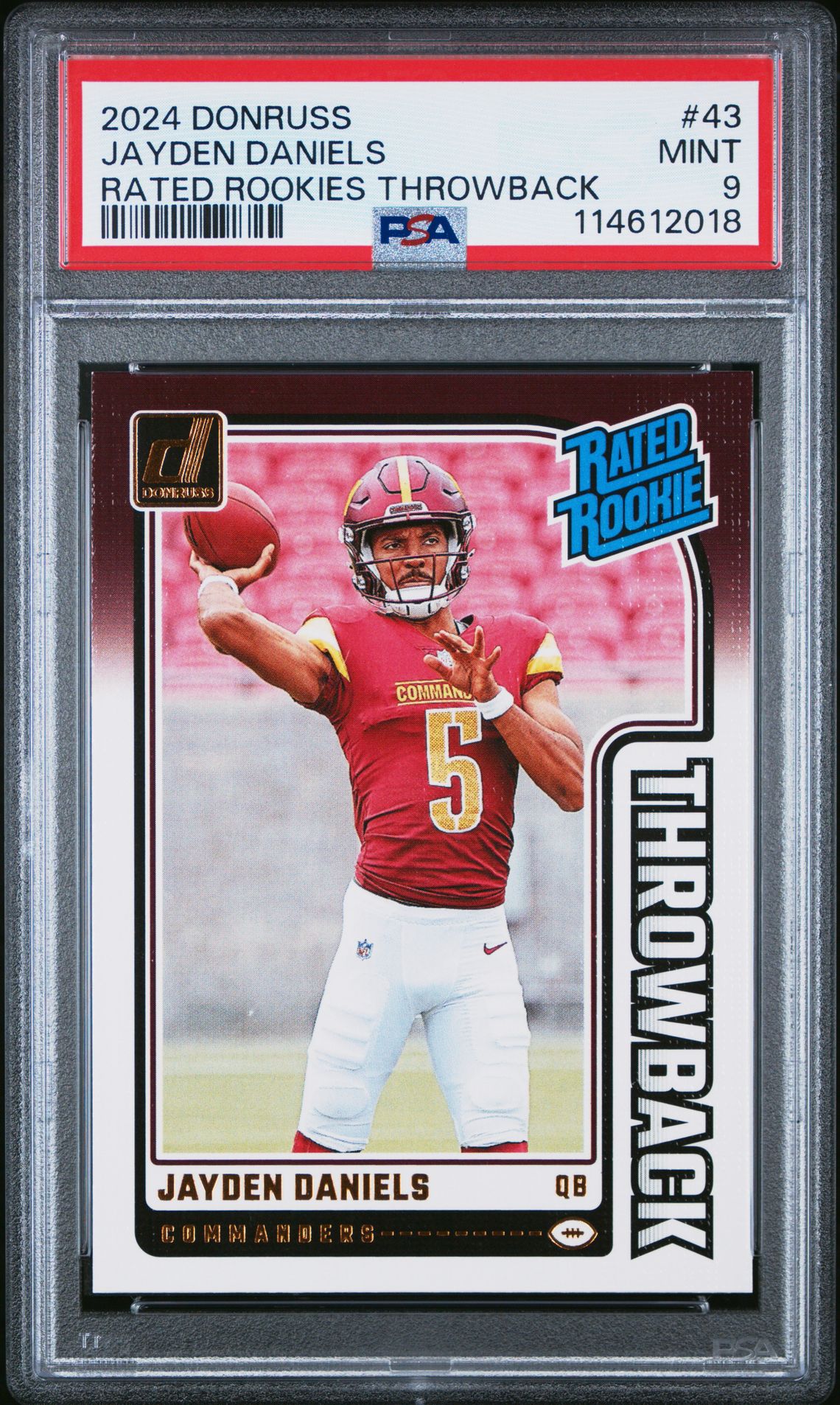 2024 Panini PANINI DONRUSS RATED ROOKIES THROWBACK #43 Jayden Daniels front