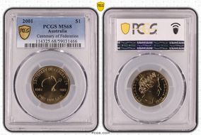 2001 $1 Centenary of Federation MS68