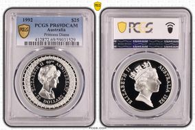 1992 $25 Princess Diana PR69DCAM