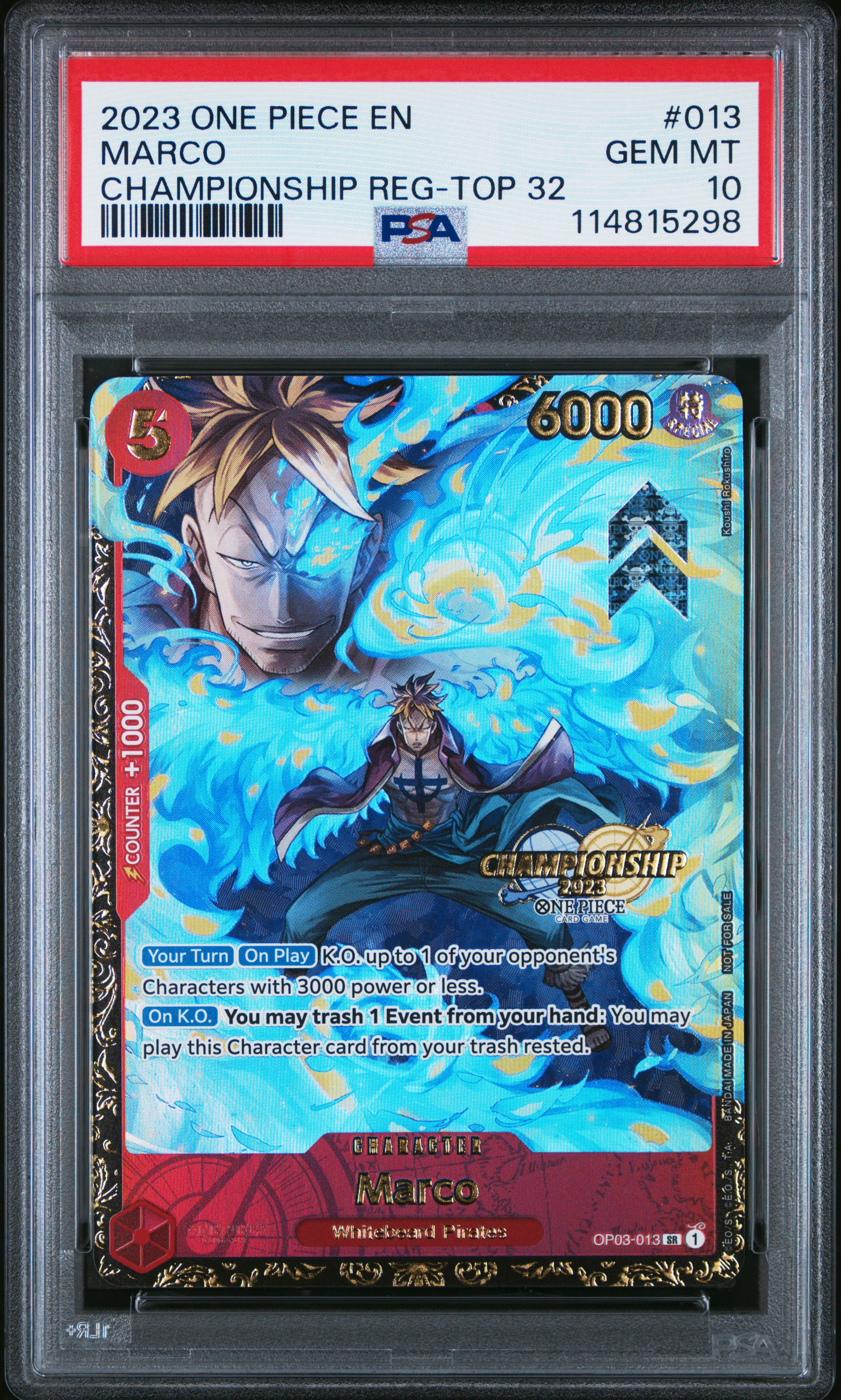 2023 #013 Marco PSA 10 One Piece Promos