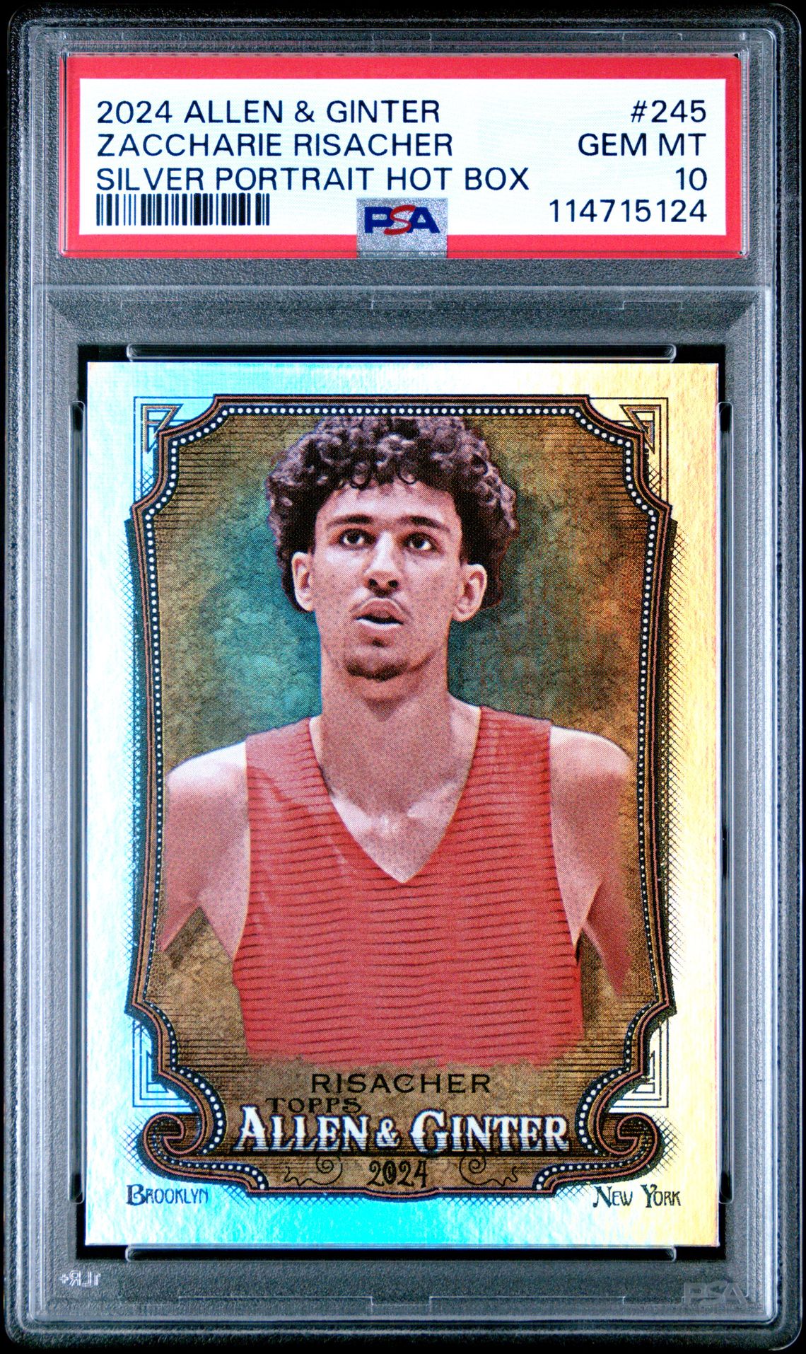 2024 Topps TOPPS ALLEN & GINTER SILVER PORTRAIT HOT BOX #245 Zaccharie Risacher front