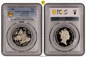 1988 50C Bicentennial PR69DCAM