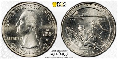 2019-W 25C War in the Pacific NP MS66
