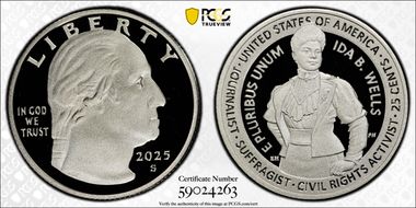 2025-S 25C Ida B. Wells Silver First Strike PR70DCAM