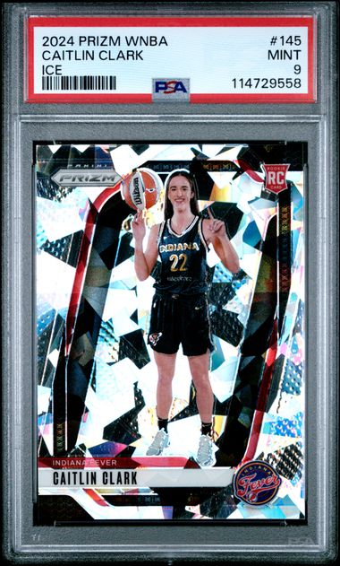 2024 Panini Prizm Wnba Caitlin Clark #145 (Ice) Mint 9 front