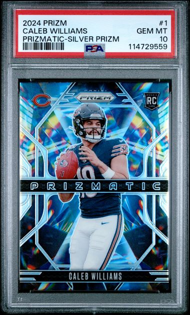 2024 Panini Prizm Prizmatic Caleb Williams #1 (Prizmatic-Silver Prizm) Gem Mt 10 front