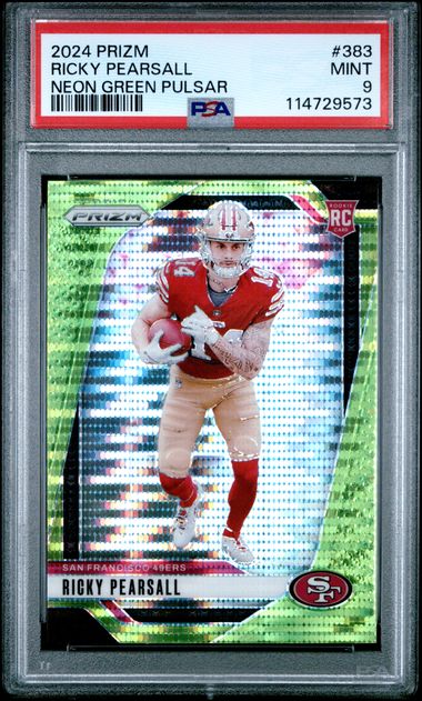 2024 Panini Prizm Ricky Pearsall #383 (Neon Green Pulsar) Mint 9 front