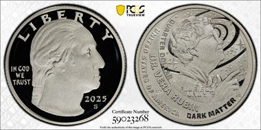 2025-S 25C Dr. Vera Rubin Silver First Strike PR70DCAM