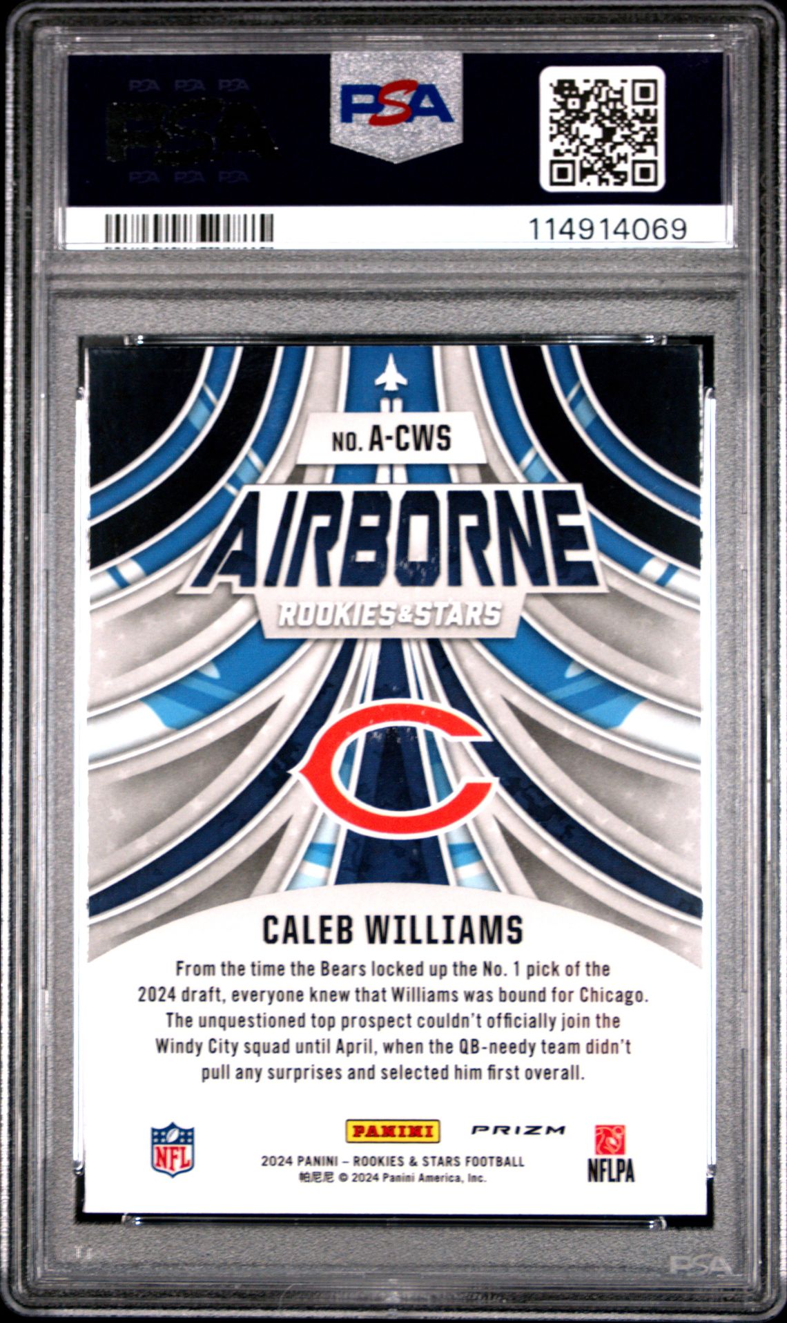 2024 Panini Rookies & Stars Airborne Caleb Williams #Acws Mint 9 back