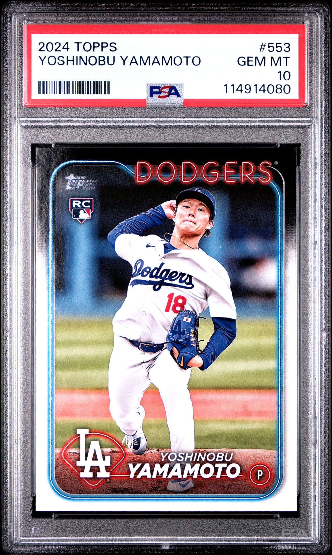 2024 Topps Yoshinobu Yamamoto #553 Gem Mt 10 front