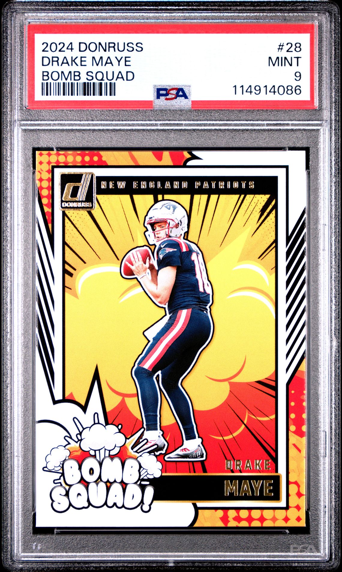 2024 Panini Donruss Bomb Squad Drake Maye #28 Mint 9 front