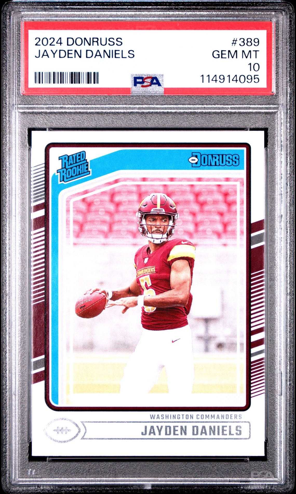 2024 Panini Donruss Jayden Daniels #389 Gem Mt 10 front