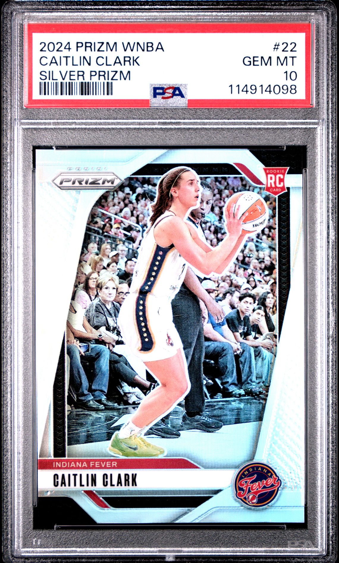 2024 Panini Prizm Wnba Caitlin Clark #22 (Silver Prizm) Gem Mt 10 front
