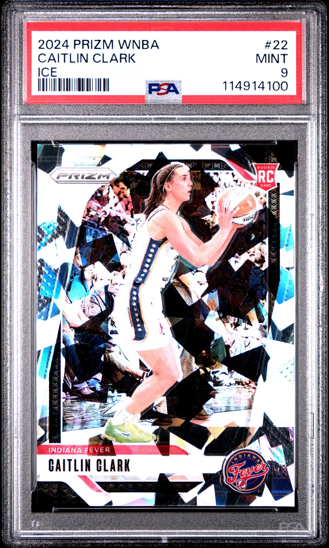 2024 Panini Prizm Wnba Caitlin Clark #22 (Ice) Mint 9 front