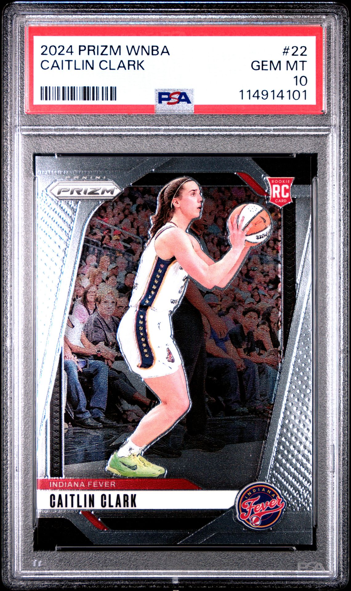 2024 Panini Prizm Wnba Caitlin Clark #22 Gem Mt 10 front