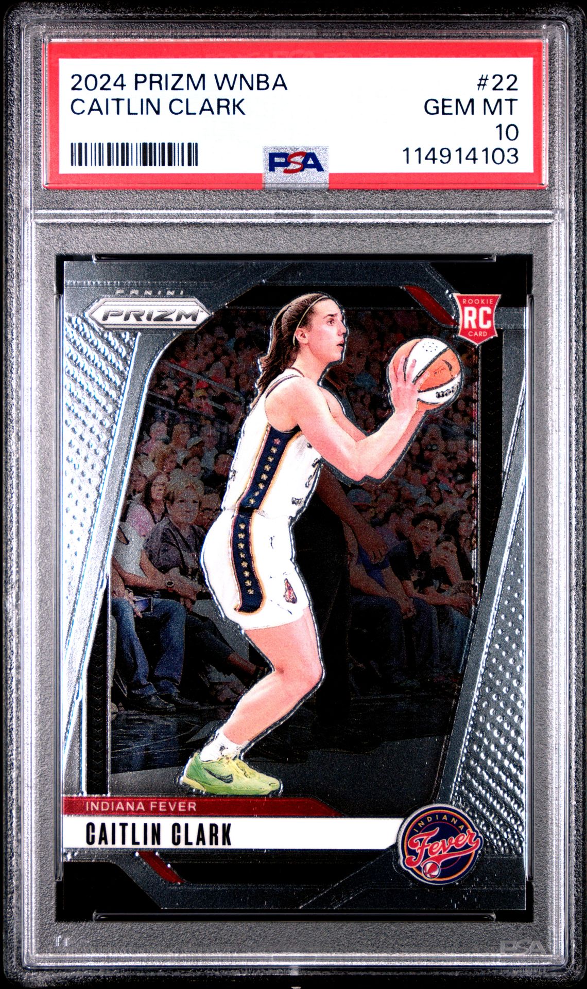 2024 Panini Prizm Wnba Caitlin Clark #22 Gem Mt 10 front