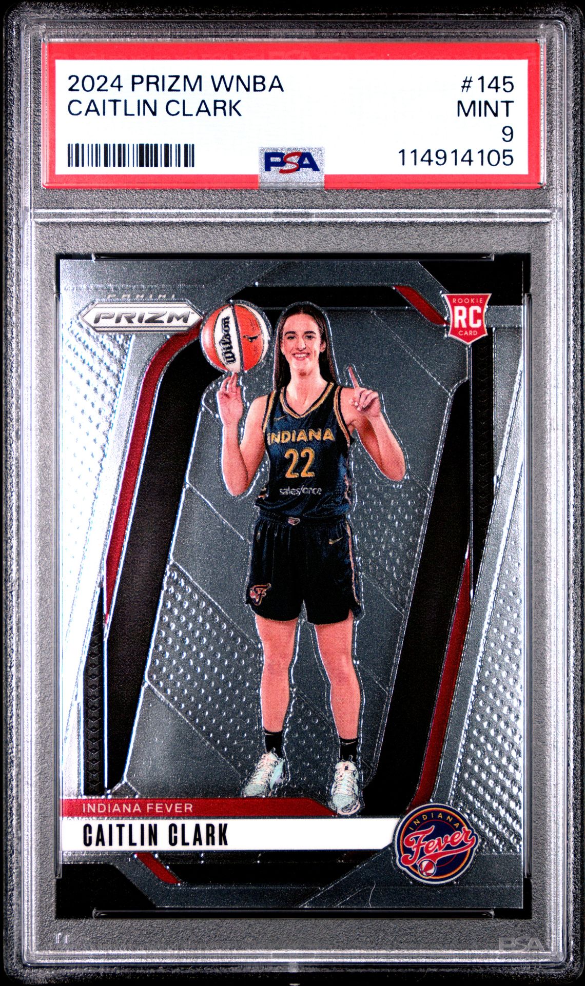 2024 Panini Prizm Wnba Caitlin Clark #145 Mint 9 front