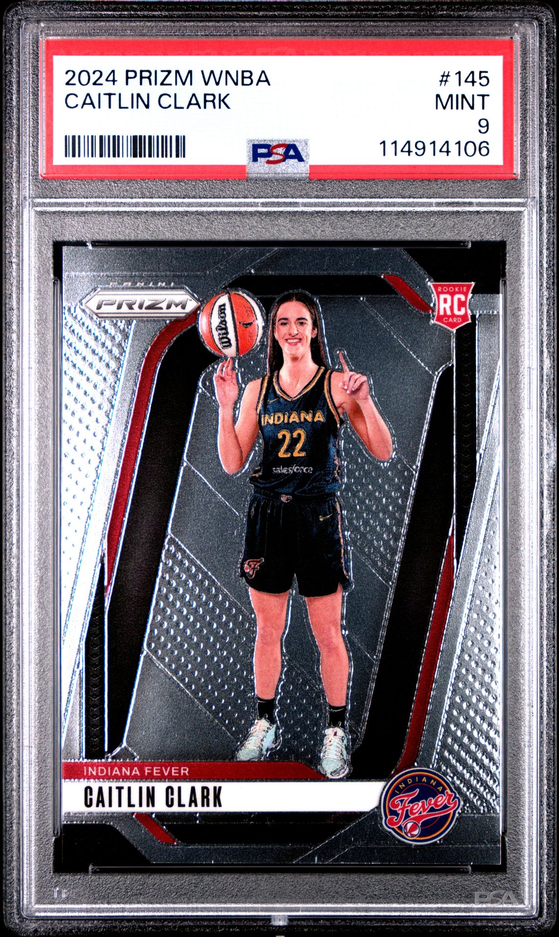 2024 Panini Prizm Wnba Caitlin Clark #145 Mint 9 front