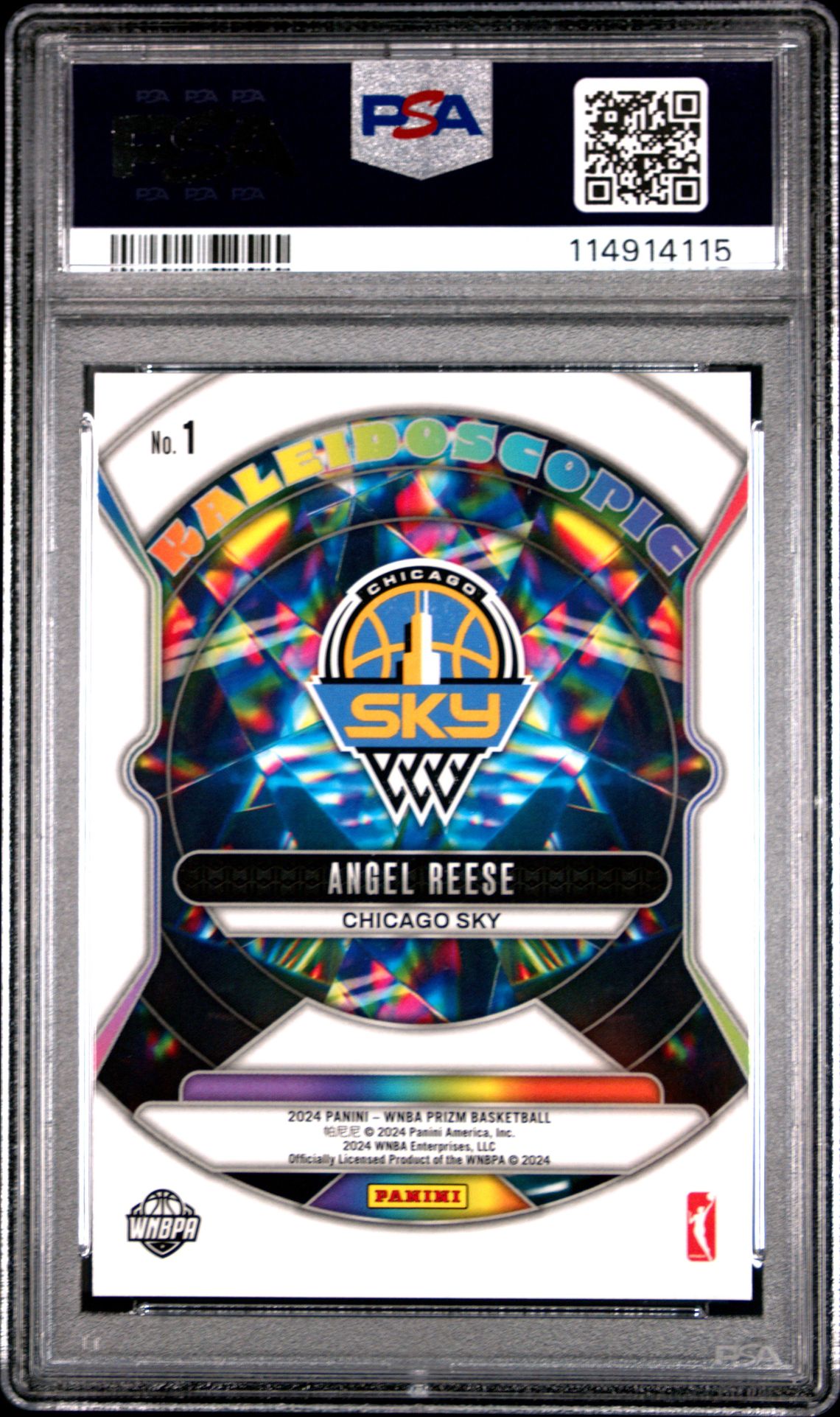 2024 Panini Prizm Wnba Kaleidoscopic Angel Reese #1 Mint 9 back