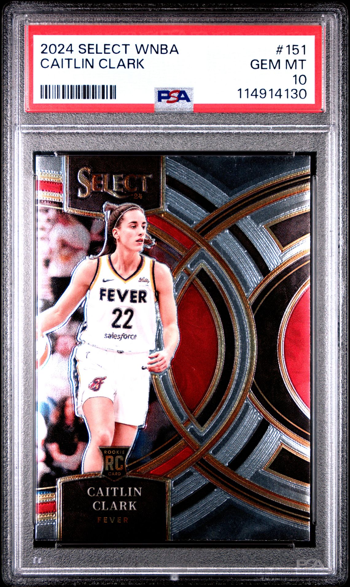2024 Panini Select Wnba Caitlin Clark #151 Gem Mt 10 front