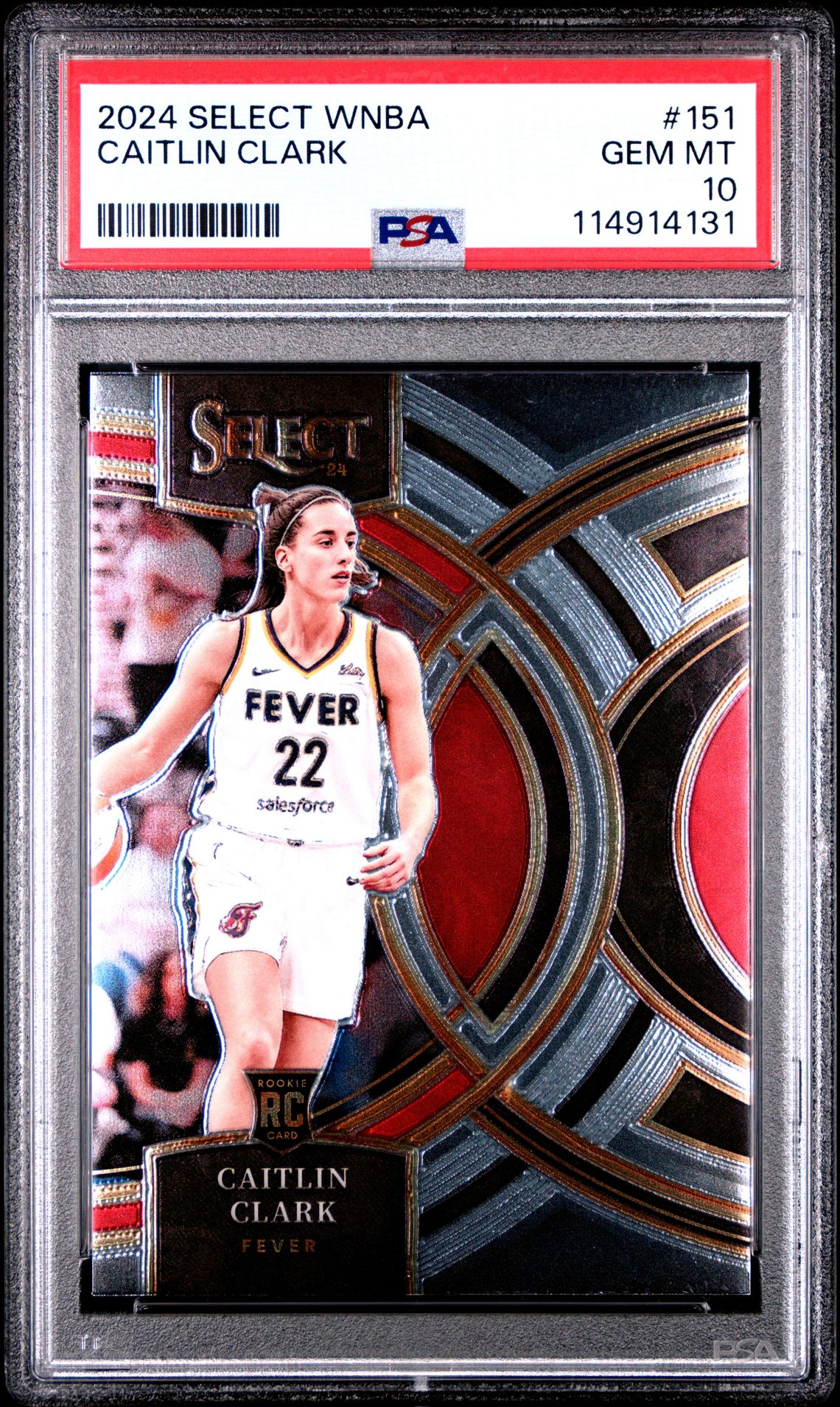 2024 Panini Select Wnba Caitlin Clark #151 Gem Mt 10 front