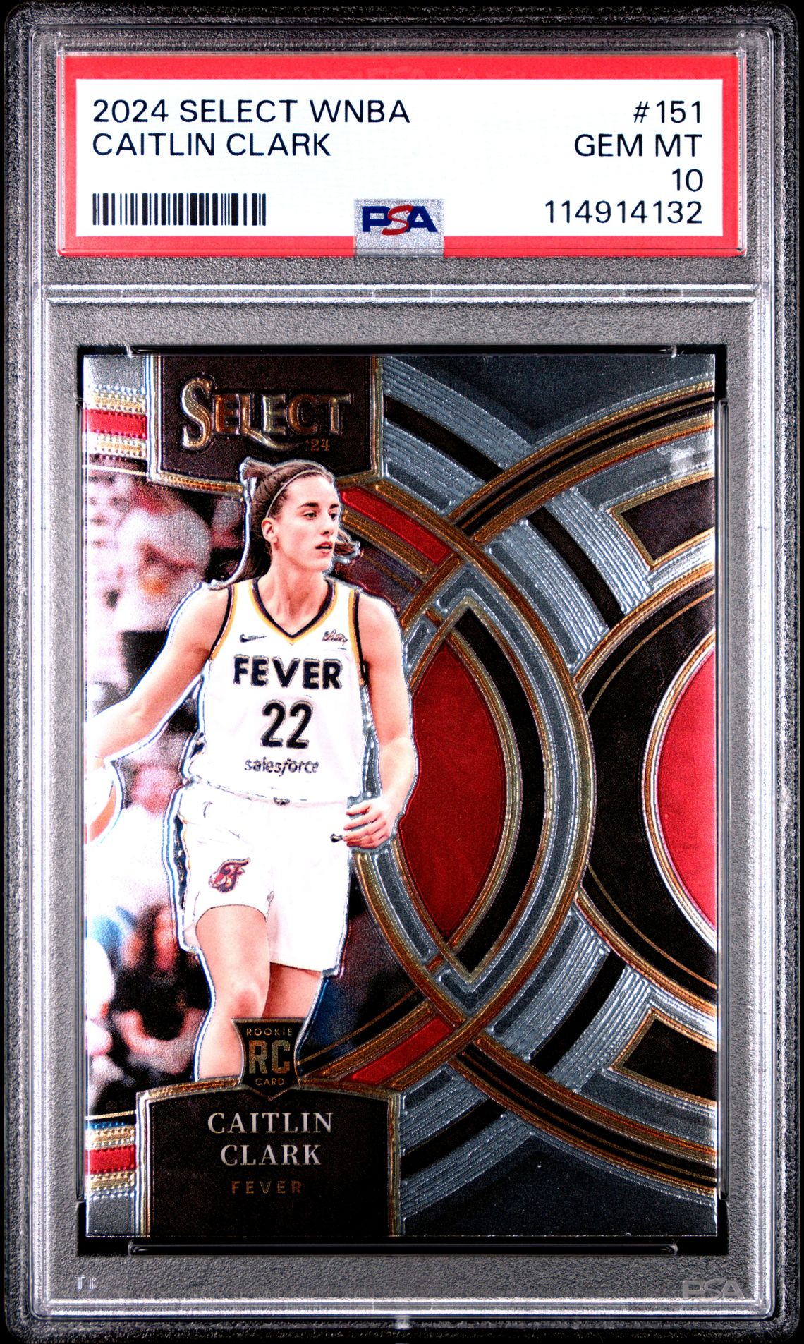 2024 Panini Select Wnba Caitlin Clark #151 Gem Mt 10 front