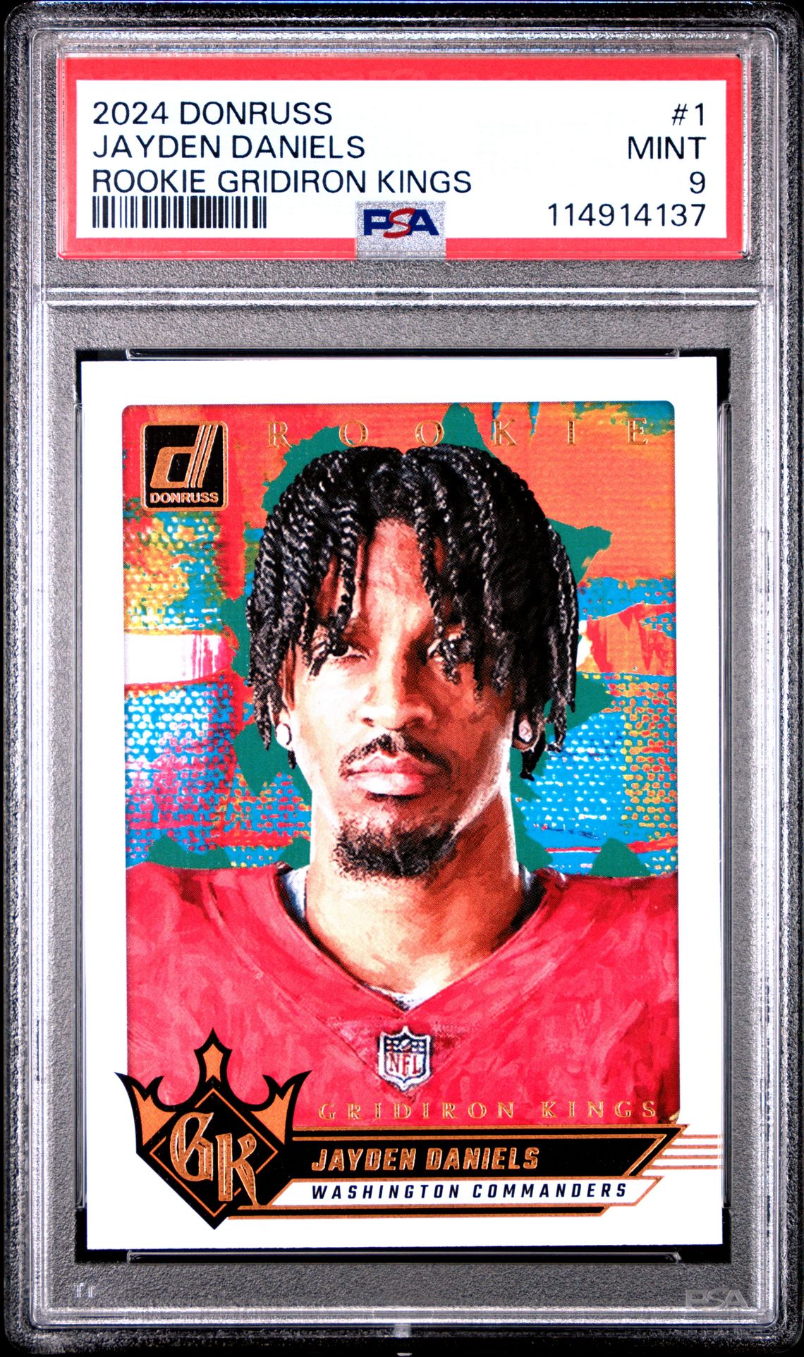 2024 Panini Donruss Rookie Gridiron Kings Jayden Daniels #1 Mint 9 front