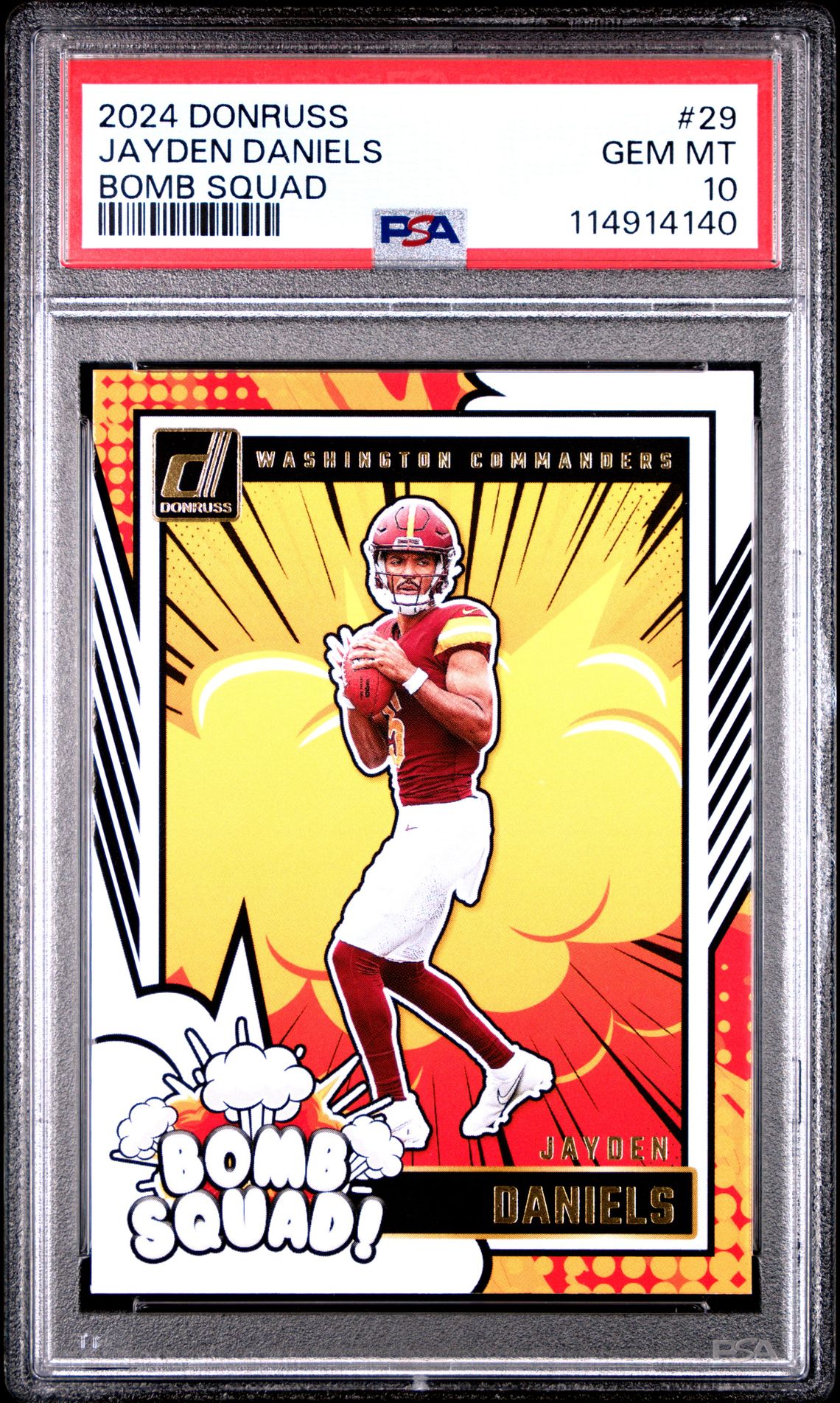 2024 Panini Donruss Bomb Squad Jayden Daniels #29 Gem Mt 10 front