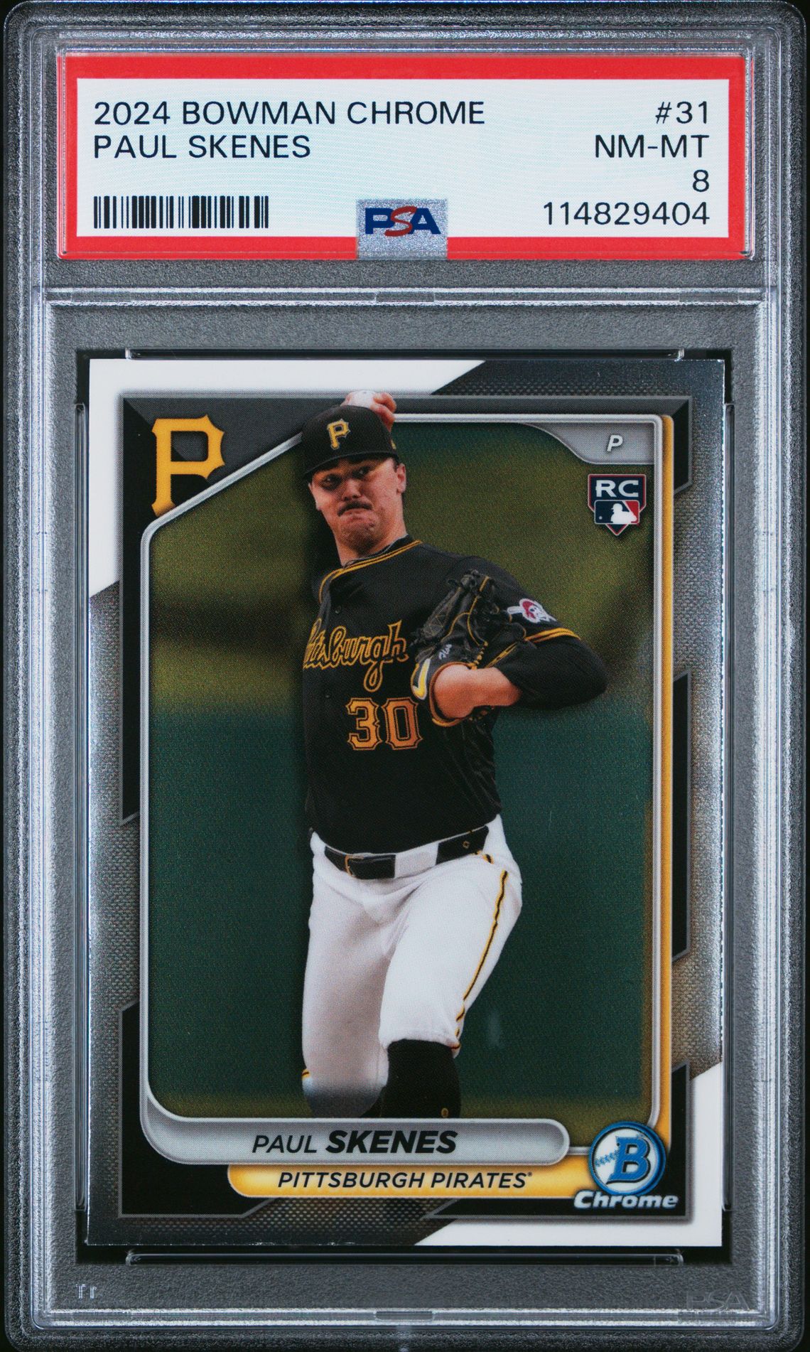 2024 Bowman Chrome Paul Skenes #31 Nm-Mt 8 front