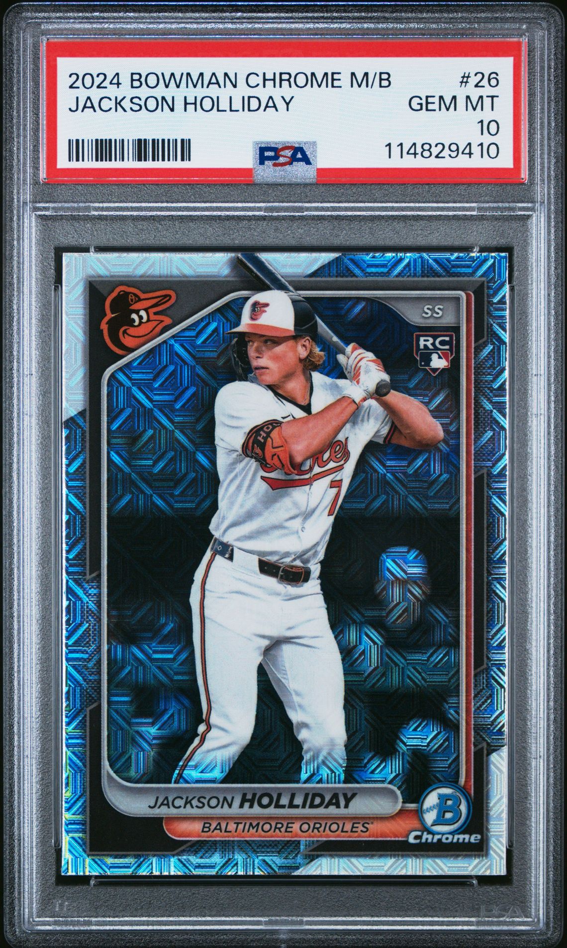 2024 Bowman Chrome Mega Box Jackson Holliday #26 Gem Mt 10 front