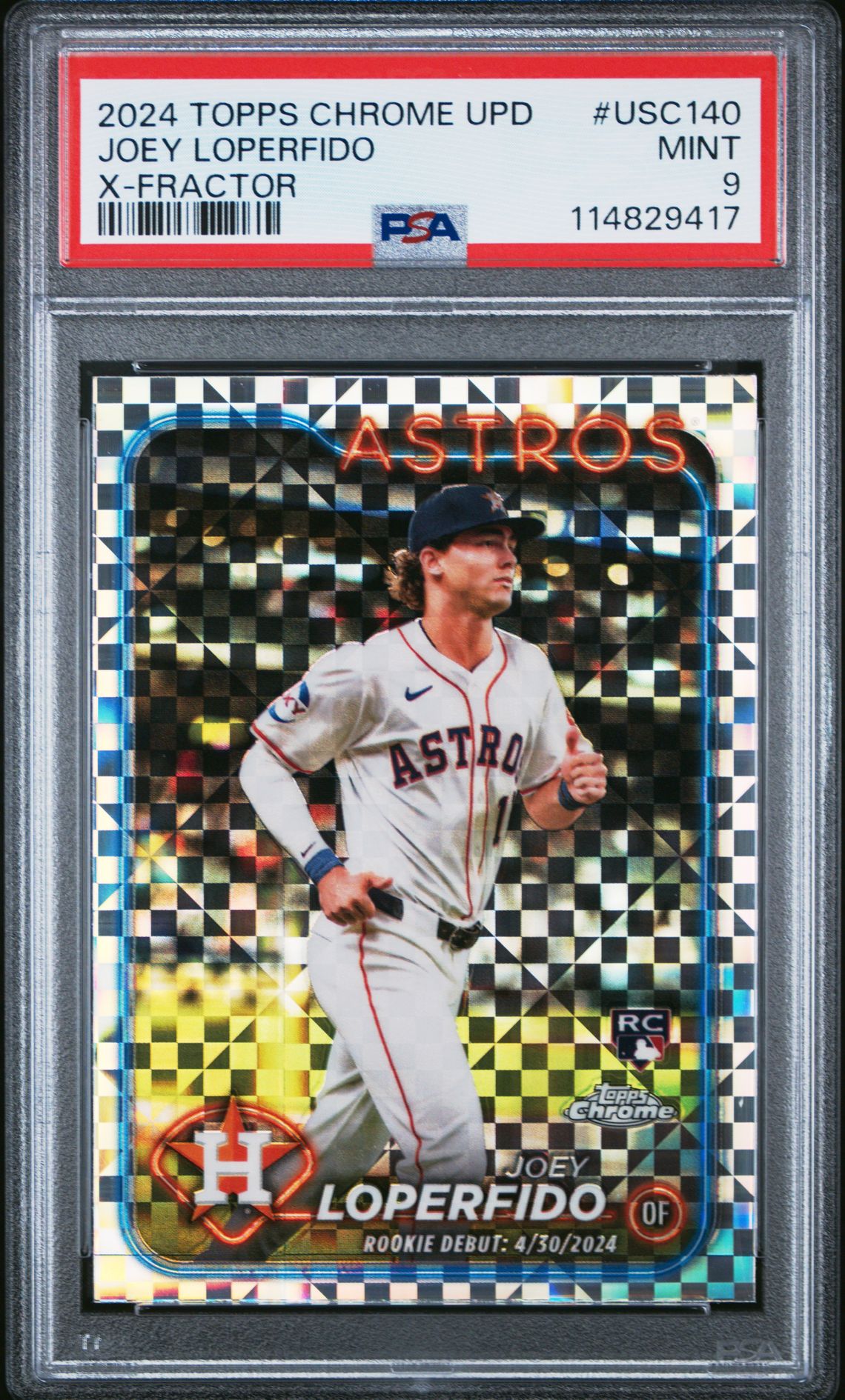 2024 Topps Chrome Update Joey Loperfido #Usc140 (X-Fractor) Mint 9 front