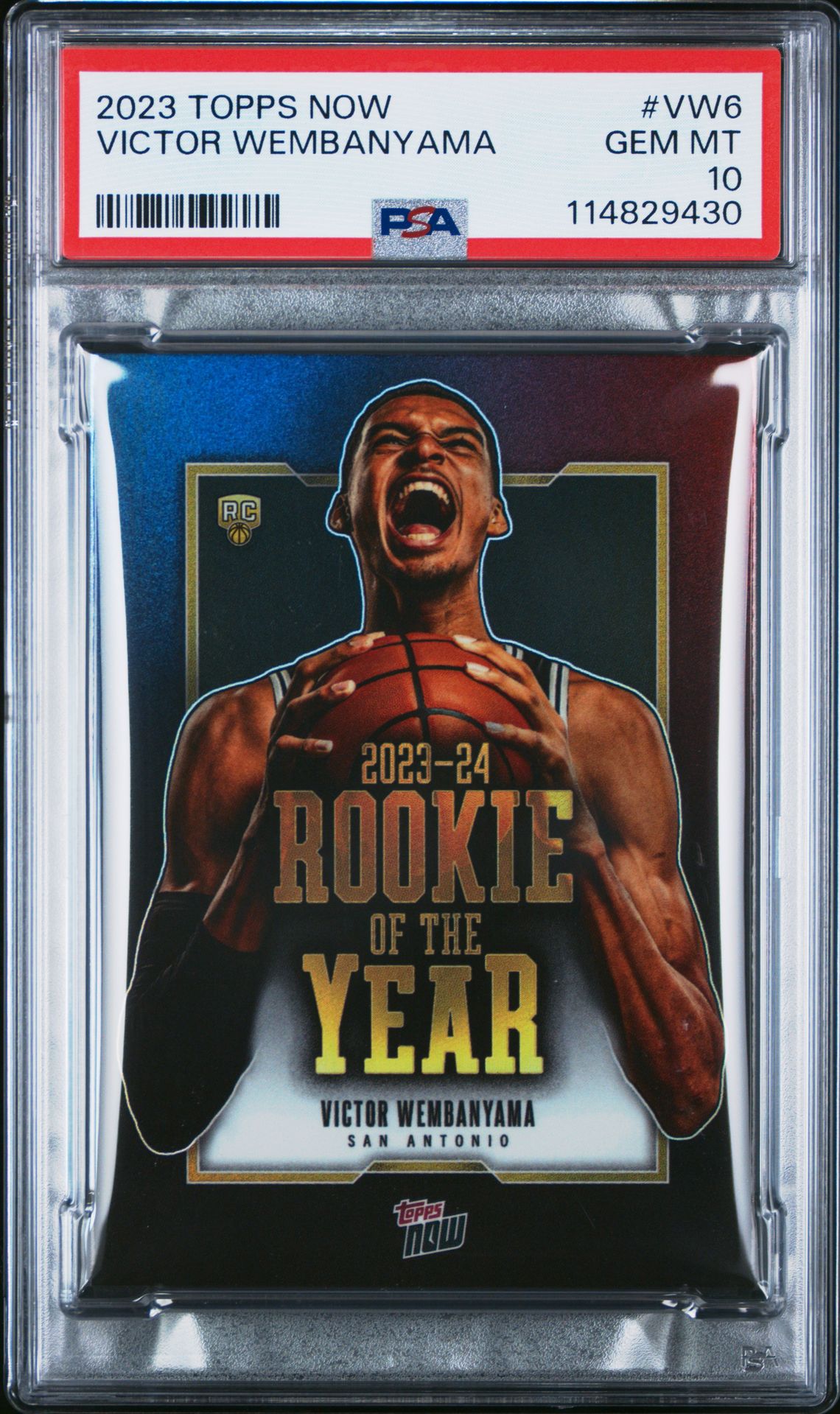 2023 Topps Now Victor Wembanyama #Vw6 Gem Mt 10 front