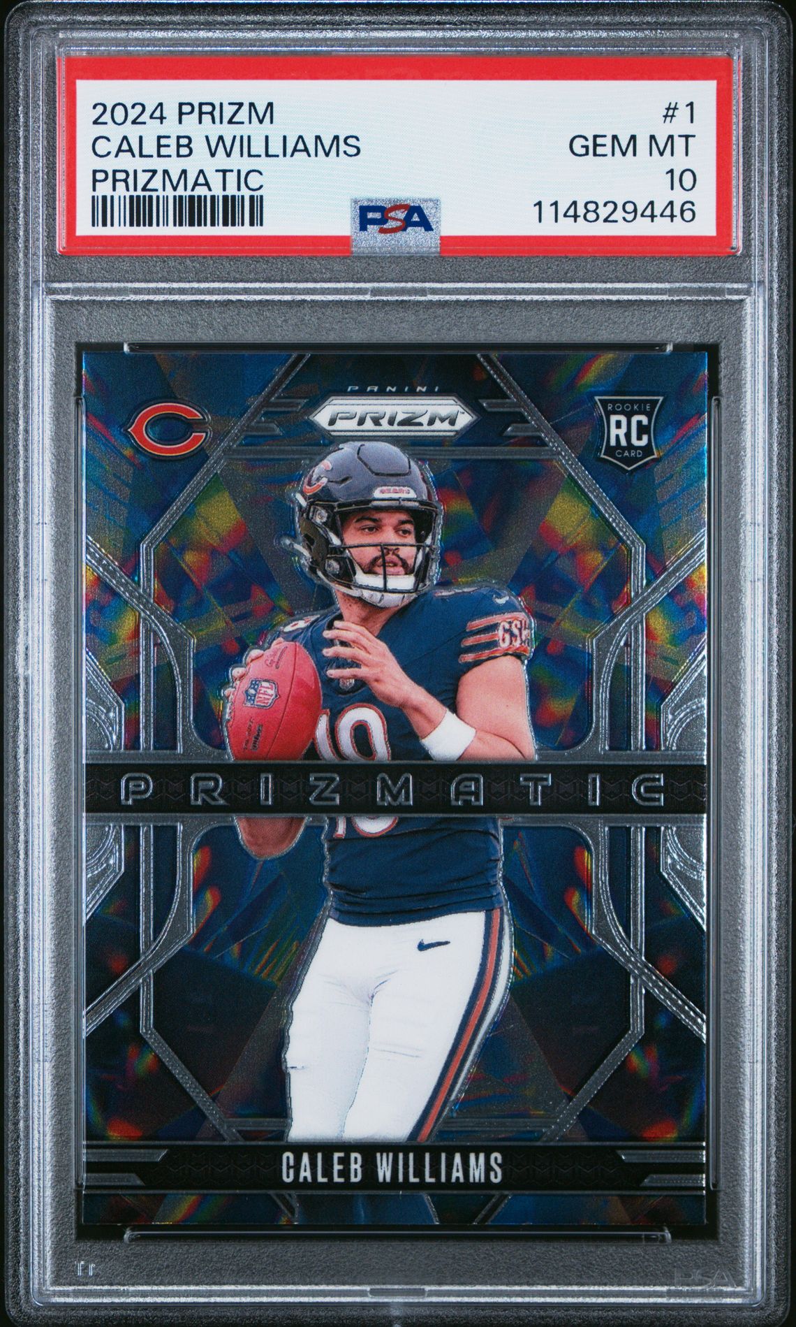 2024 Panini Prizm Prizmatic Caleb Williams #1 Gem Mt 10 front