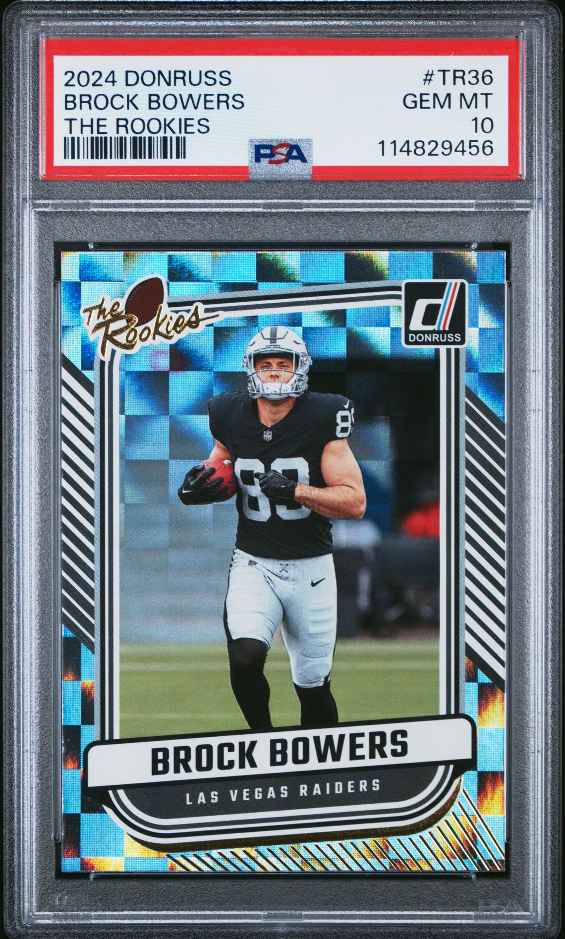 2024 Panini Donruss The Rookies Brock Bowers #Tr36 Gem Mt 10 front