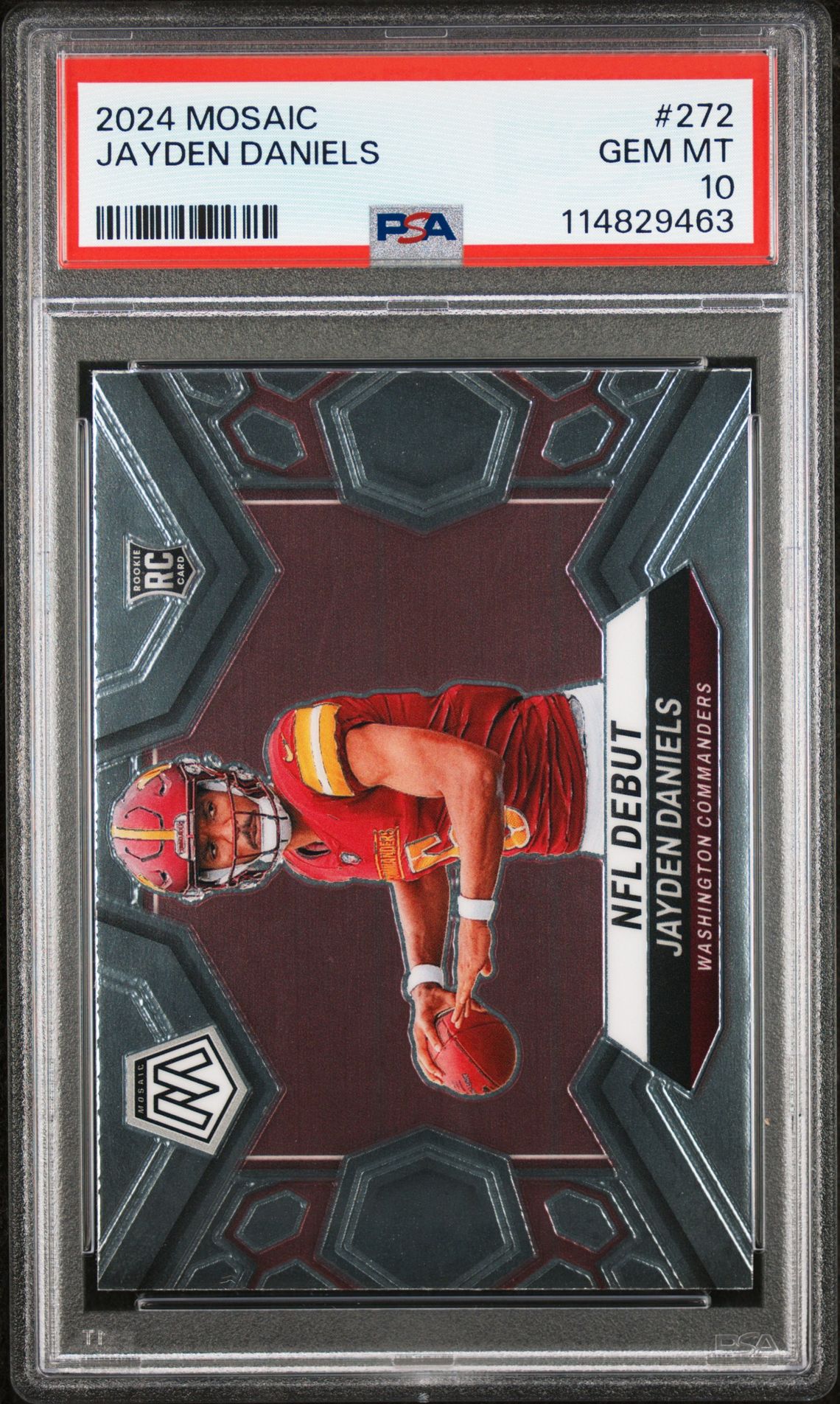 2024 Panini Mosaic Jayden Daniels #272 Gem Mt 10 front