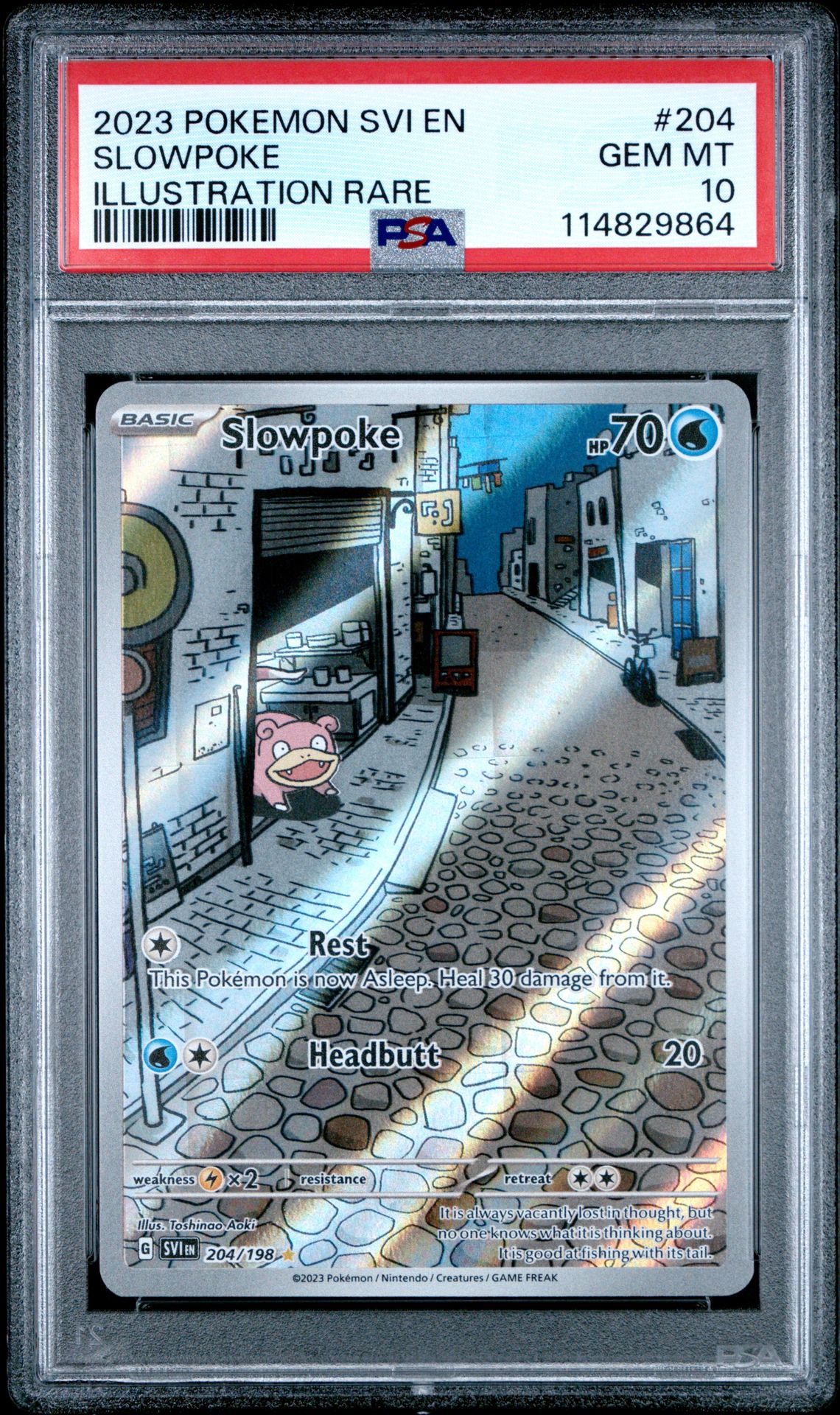 2023 Pokemon Svi En-Scarlet & Violet Slowpoke #204 (Illustration Rare) Gem Mt 10 front