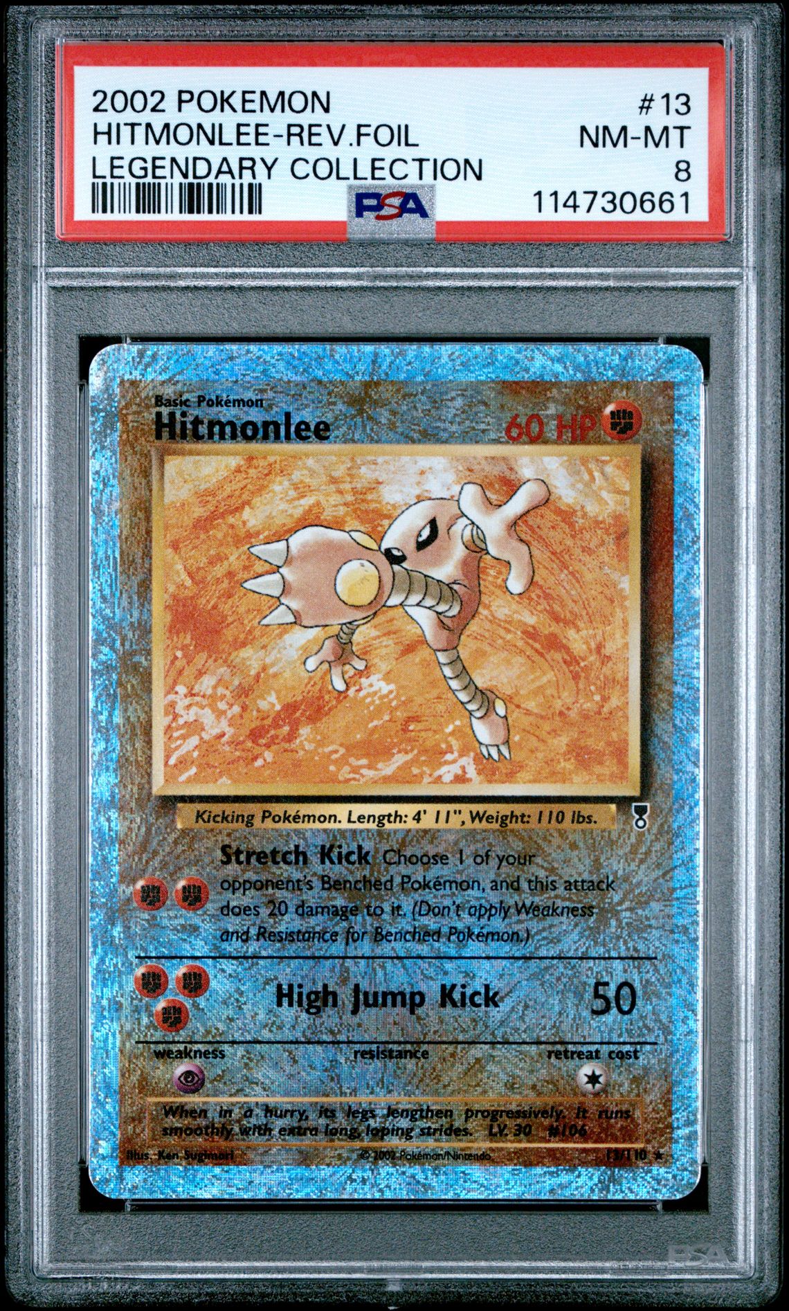 2002 Pokemon Legendary Collection Hitmonlee-Rev.foil #13 (Legendary Collection) Nm-Mt 8 front