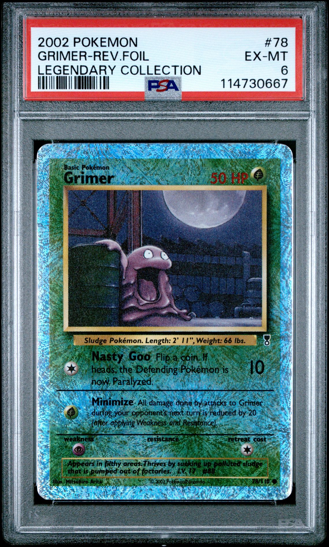 2002 Pokemon Legendary Collection Grimer-Rev.foil #78 (Legendary Collection) Ex-Mt 6 front